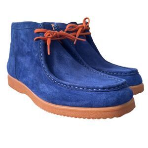 Hush Puppies Blue and Orange Chukka Boots